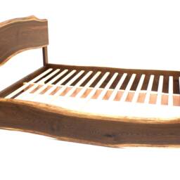 Live Edge Bed Natural, Slabfoot, King, Queen, Any Size, Bett, Cama, Fumed Oak - thumbnail 3