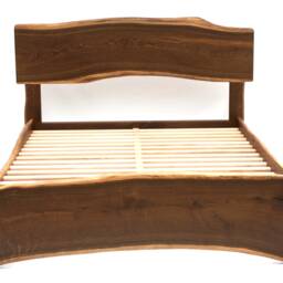 Live Edge Bed Natural, Slabfoot, King, Queen, Any Size, Bett, Cama, Fumed Oak - thumbnail 2