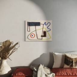 Modern Fiber Fish Wall Art/Abstract Hanging 16x20 Inc Textured Yarn Tapestry - thumbnail 4