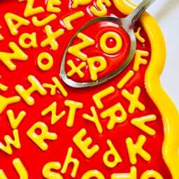 Alphabet Soup Wall Hanging/ Dopamine Decor/ Maximalist Fake Food/ Food Pop Art/ Sculpture/ Funky Unique Gift - thumbnail 3