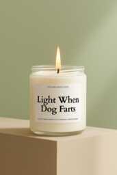 Light When Dog Farts Candle Fart Dog Owner Gifts Mother's Day Mom Gift Funny Candles For Owners