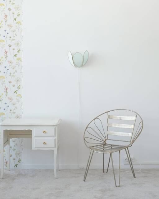 Glacier & Gold Flower Wall Light - image 1