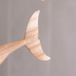 Wooden Dolphin Sculpture, Figurine, Handmade Statue, Wood Carving, Unique Miniature, Office Decor, Rustic, Living Room Gift For Mom - thumbnail 4