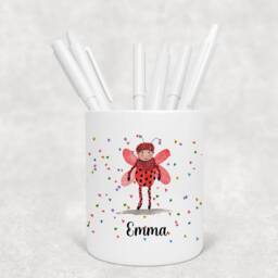 Personalised Watercolour Ladybird Ladybug Pencil Pen Pot , Birthday Gift, Ideal Gift - thumbnail 3