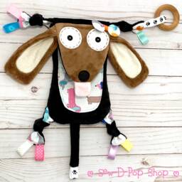 Dachshund Dog Mini Baby Animal Lovey Sensory Toy Buddy - thumbnail 2