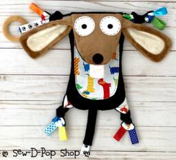 Dachshund Dog Mini Baby Animal Lovey Sensory Toy Buddy