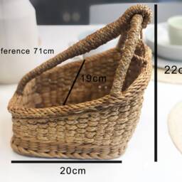 Wine Rack Basket White Color Gift Made Of Jute Kitchen Storage 2 Bottle - thumbnail 4