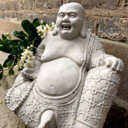 Beautiful Detailed Happy Buddhas Statue - 20KgFor The Home Or Garden. From Sius - thumbnail 3