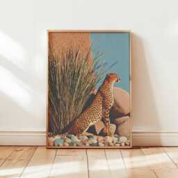Cheetah Poster, Wildlife Animal Print, Safari Wall Art, Big Cat Decor, Jungle African Prints, Nature Posters - thumbnail 1