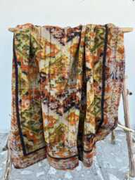 Reversible Cotton Kantha Quilt For All Seasons - Handcrafted Indian Bedspread With Traditional Stitching