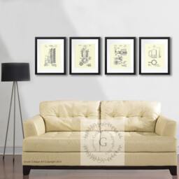 Vintage Beer Patent Art Prints, Brewery Decor, Set Of 4 - thumbnail 3