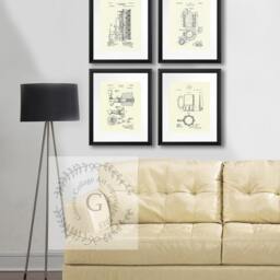 Vintage Beer Patent Art Prints, Brewery Decor, Set Of 4 - thumbnail 2