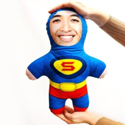 Superhero - Personalised Mini Me??? Photo Doll/Face Teddy Novelty Gift - thumbnail 2
