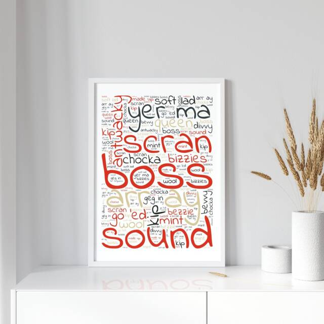 Liverpool Slang Print, Scouse Words Gifts, Prints For Scousers, Prints, Wall Art - image 1