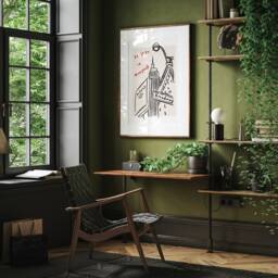 De Ja Vu in New York Print, Ink Bleed Style, Trendy City Poster, Quirky Wall Art, Gallery Wall, Unframed - thumbnail 2