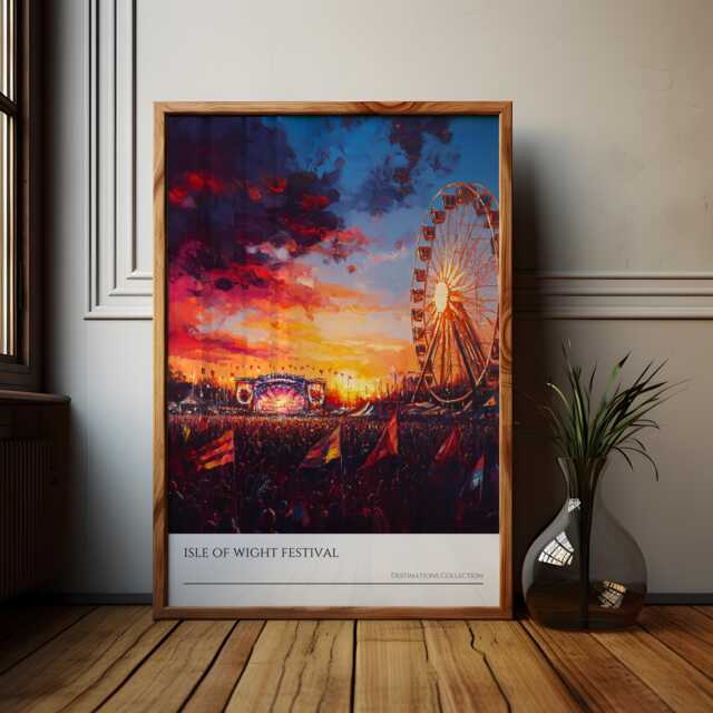 Isle Of Wight Festival Sunset Poster Music Fest Art Print - image 1