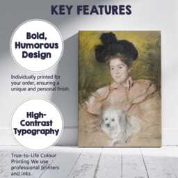 Elegant Lady With White Dog Pastel Portrait Belle Epoque Style Canvas Wall Art Print Decor Picture Ready To Hang - thumbnail 2