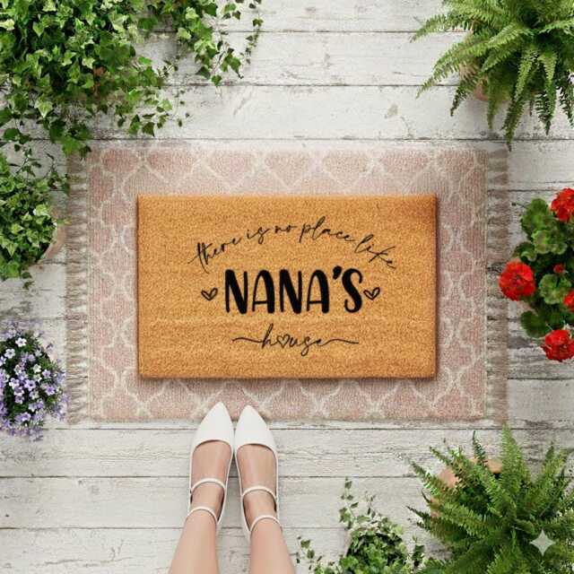 Home Decor - Nana Papa Doormat Housewarming Grandparents Welcome Door Mat Personalized Grandparent Gifts Custom Coir - image 1