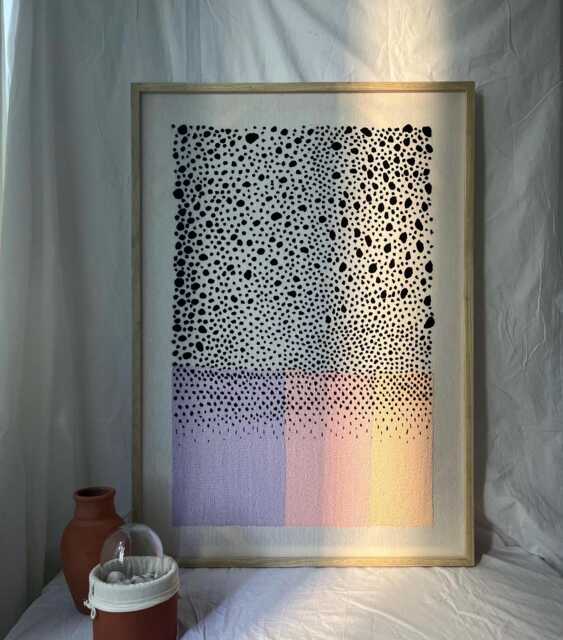 Handwoven Minimalist Tapestry, Soft Gradient Fiber Art, Large Calm Japandi Decor, Bespoke Textile Wall Art For Quiet Luxury Interiors - image 1