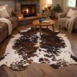 Tricolor Speckled Cowhide Rug Xl - Size - 7'x6' Ft L - 6'x5'5 - thumbnail 2