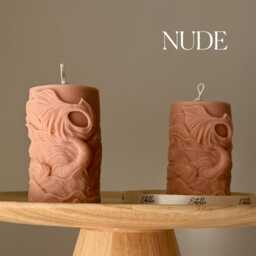 Fishtail Soy Pillar Candle Handmade Home Decor - thumbnail 2