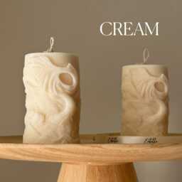 Fishtail Soy Pillar Candle Handmade Home Decor - thumbnail 3
