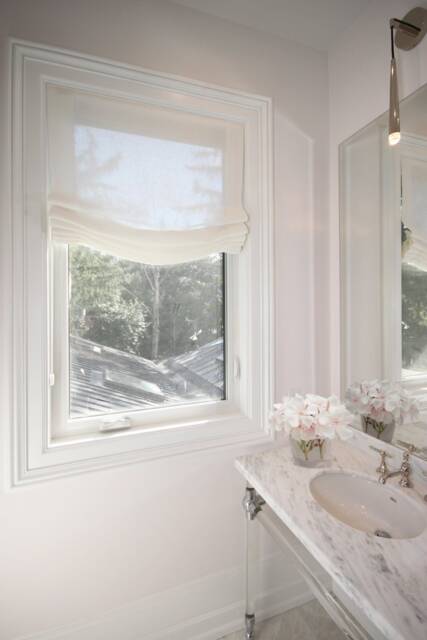 Custom Natural Linen Roman Shade, Sheer Window Treatment - image 1