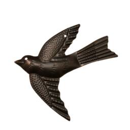 5X Birds 3D Wall Art - Freedom Flock Of Set 5 Decorative Metal Hanging X 4.5 Inches Or 11 12 cm - thumbnail 3
