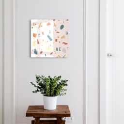Abstract Composition Key Cabinet For Home, Beige Industrial Box, Abstraction, Lovers Of Modern Art