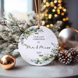 Last Xmas As A Miss Christmas Bauble, Mr & Tree Decoration, & Keepsake Ornament - thumbnail 2