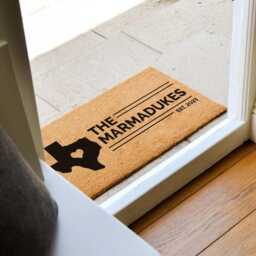 Custom Us State Doormat - Texas Mat Usa Map Custom Family Name Door New Home Gift Ideas Personalized - thumbnail 2