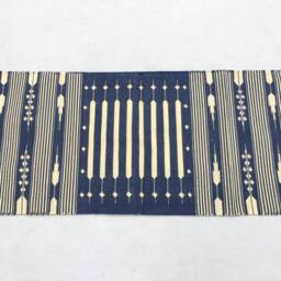 2x5 Cotton Blue & White Stripes Hand Woven Runner Rug - thumbnail 2