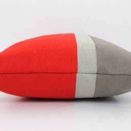 Red & Grey Colorblock Pillow Cover, All Sizes, Home Gifts For You - thumbnail 2