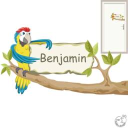 "Wall Sticker ""Parrot Door Sign"