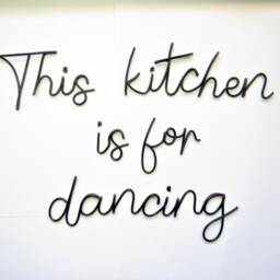 This Kitchen Is For Dancing Wire Words Sign Funny Wall Art Decor Sign, Gift Hanging Metal Home - thumbnail 2