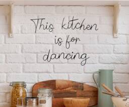 This Kitchen Is For Dancing Wire Words Sign Funny Wall Art Decor Sign, Gift Hanging Metal Home - thumbnail 1