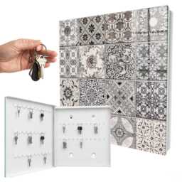 stylish Tiles Key Cabinet For Home, Black Industrial Box, Classic Backgrounds & Patterns, Lovers Of Design - thumbnail 2