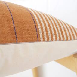 Brown Neutral Tribal Hemp Hand Woven Natural Dye Color Lumbar Pillow Cover - thumbnail 3