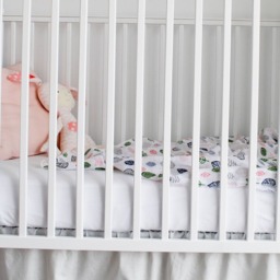 Botanical Leaf Baby Swaddle Blanket, For Newborns, Blanket Girls, Shower Gift, Pink, Gray, Navy Blue, & Green Leaves - thumbnail 4