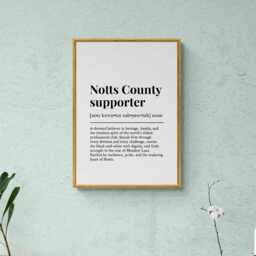 Notts County Supporter Funny Definition Sport Football Gift Wall Art Print - thumbnail 3