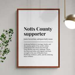 Notts County Supporter Funny Definition Sport Football Gift Wall Art Print - thumbnail 2