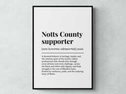 Notts County Supporter Funny Definition Sport Football Gift Wall Art Print - thumbnail 1