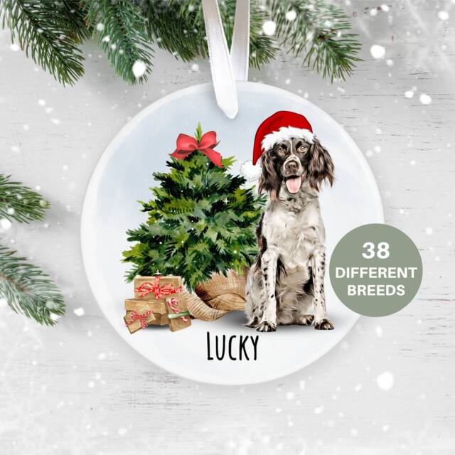 Personalised English Springer Spaniel Christmas Decoration, Ornament, Tree Pet Lover, New Puppy - image 1