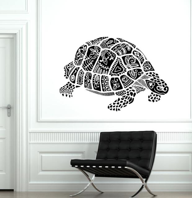 Wall Decal Tortilla Lake Animal Ornament Tribal Mural Vinyl 1715Dz - image 1