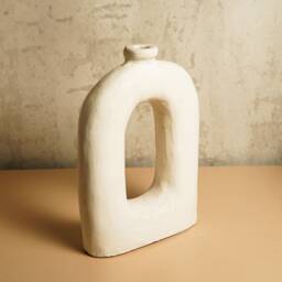 Minimalist Concrete Vase, Simple Modern Vase Decor, Room Tabletop Handmade, Art - thumbnail 4