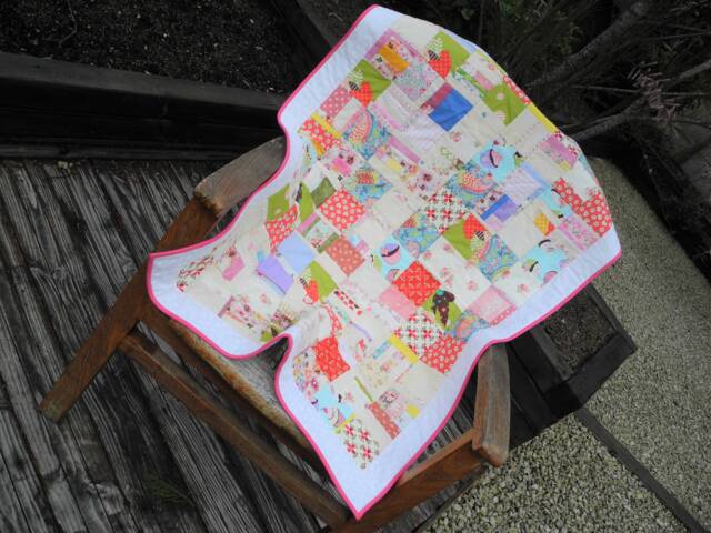 Baby Quilts, Handmade, Patchwork, Blanket, Pink, Purple, Quilt Crib Bedding, Modern Quilt, Handmade Baby Blanket, Quilts For Sale - image 1