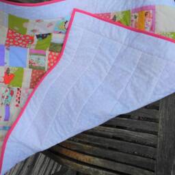 Baby Quilts, Handmade, Patchwork, Blanket, Pink, Purple, Quilt Crib Bedding, Modern Quilt, Handmade Baby Blanket, Quilts For Sale - thumbnail 3