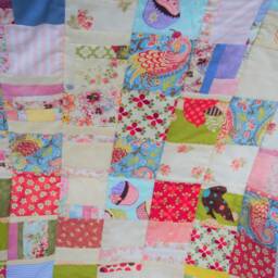 Baby Quilts, Handmade, Patchwork, Blanket, Pink, Purple, Quilt Crib Bedding, Modern Quilt, Handmade Baby Blanket, Quilts For Sale - thumbnail 2