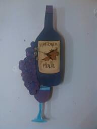 Wine Bottle Pendulum Wall Clock - thumbnail 1