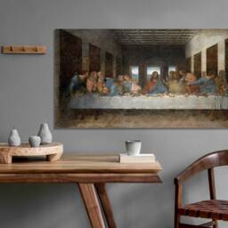 Last Supper By Leonardo Da Vinci, Panoramic, Home D??cor, Framed Canvas Art Print - thumbnail 2